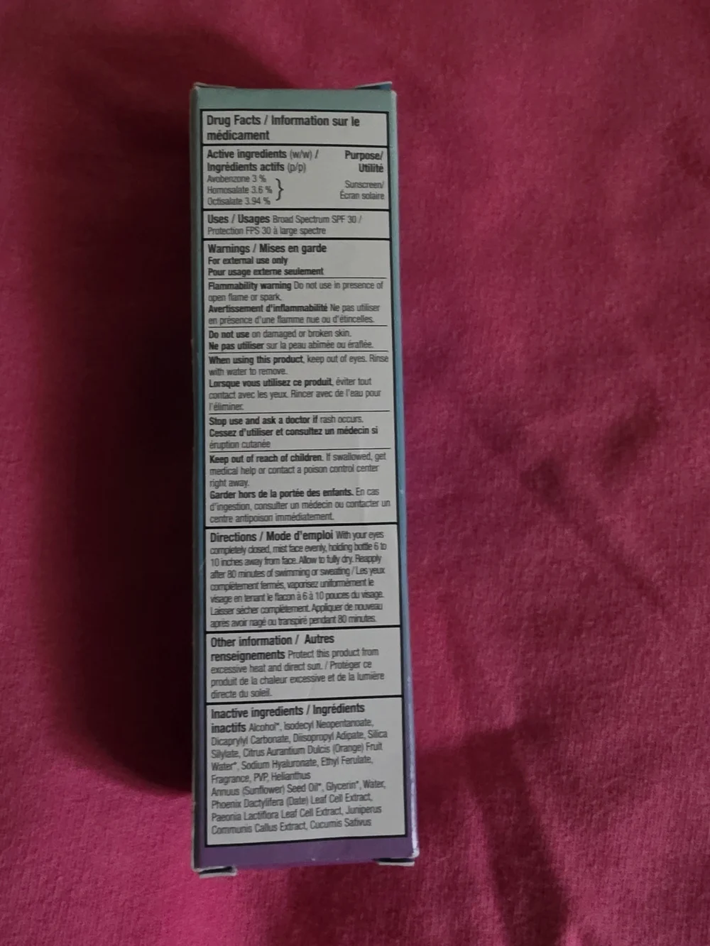 COOLA Makeup Setting Spray SPF 30 - Blue Packaging
